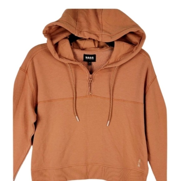 Bass Outdoor Women S Hibernate Half Zip Hoodie sweater Top Orange Size Medium - Picture 9 of 15